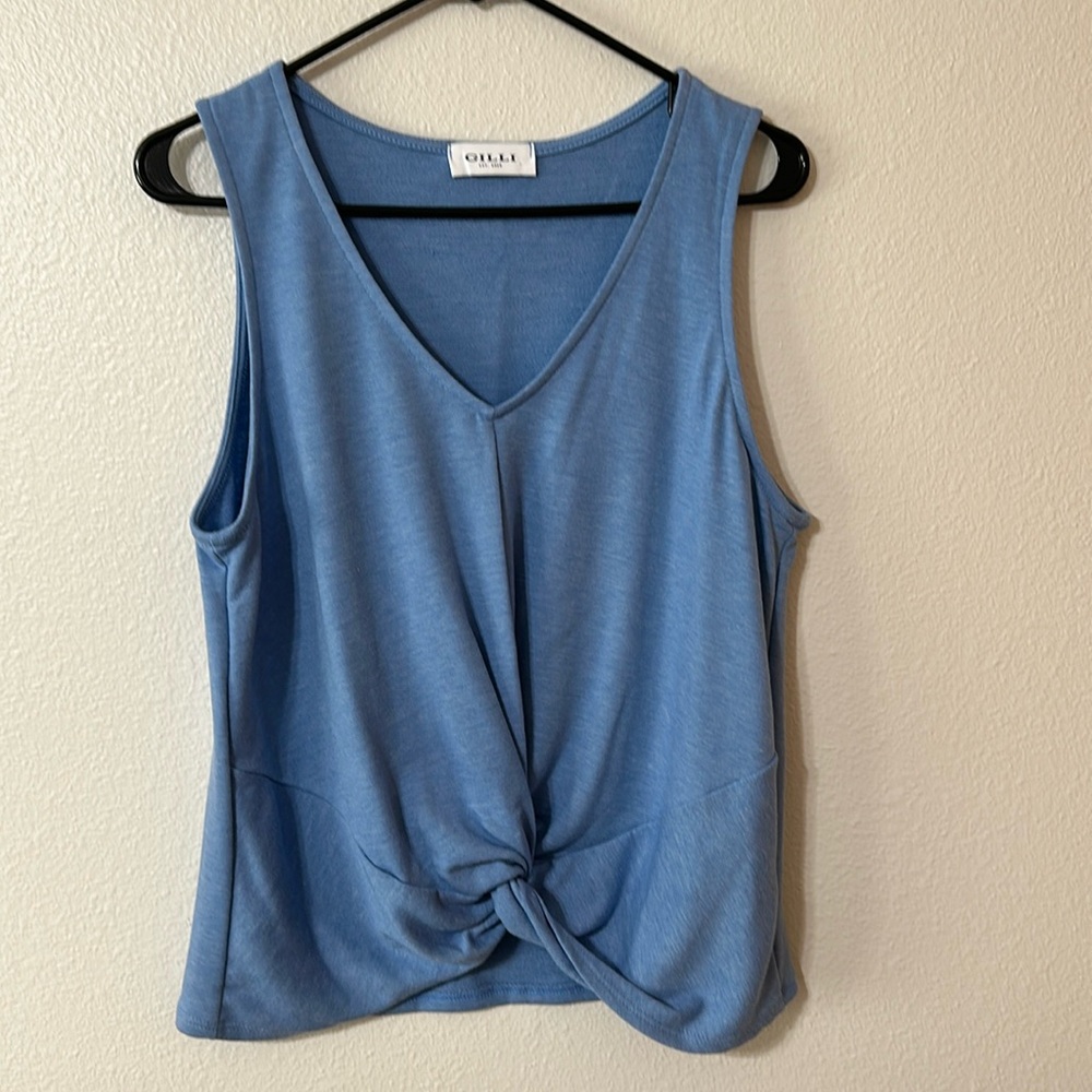 Medium light blue Tank size Large